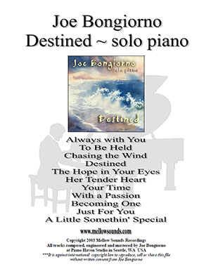 Joe Bongiorno - Destined Songbook + CD