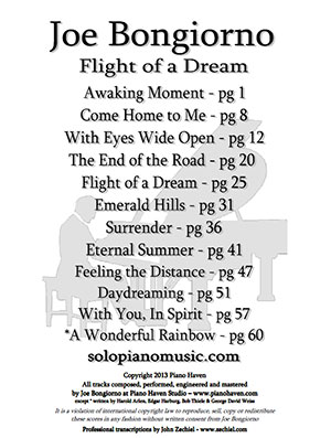 Joe Bongiorno - Flight of a Dream Songbook + CD